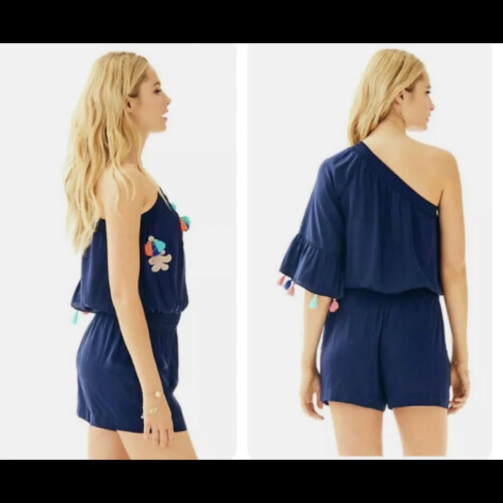 Lilly Pulitzer Amerie Romper with tassels - Picture 2 of 5